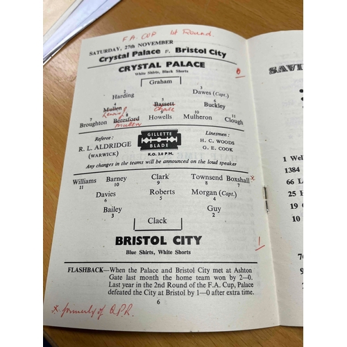 209 - 1948/49 Crystal Palace v Bristol City, FA Cup, Team changes in middle.