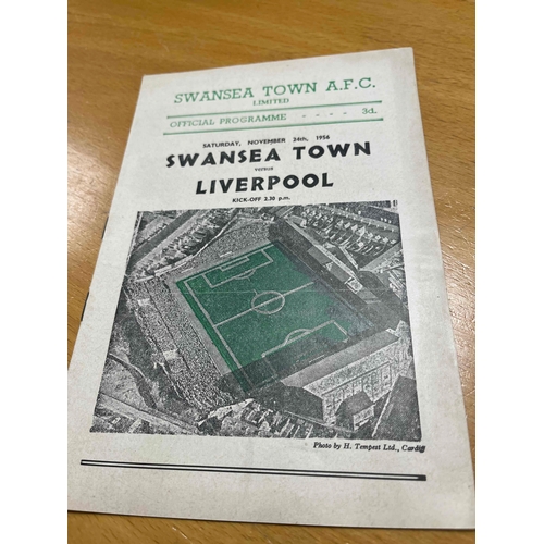 131 - 1956/57 Swansea v Liverpool, Great condition.