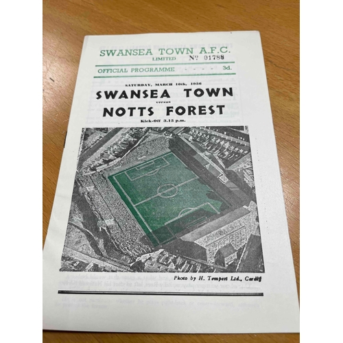 132 - 1955/56 Swansea Town v Nottingham Forest. Mint