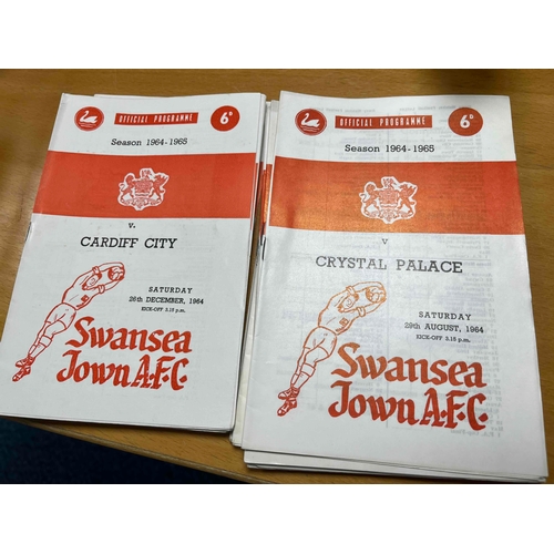 262 - 1964/65 Swansea Town Programmes x 25. appears complete includes FA Cup