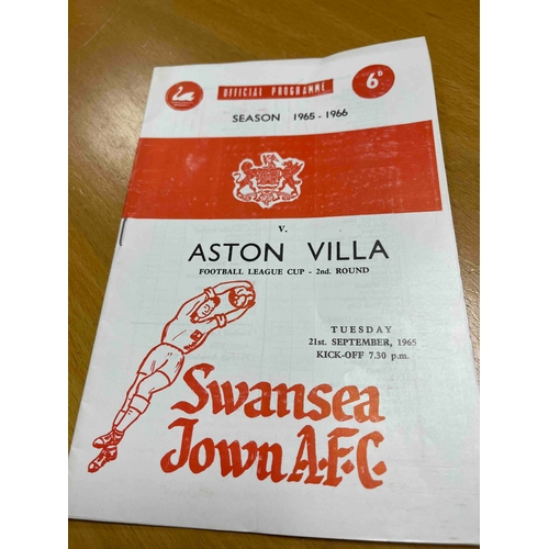 283 - 1965/66 Swansea Town v Aston Villa, league Cup 2nd round