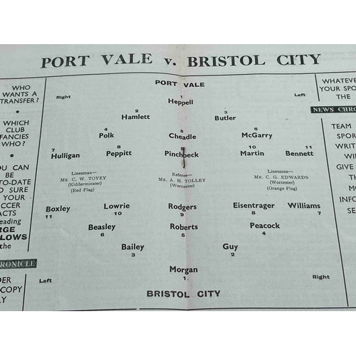 147 - 1950/51 Port Vale v Bristol City, Clean