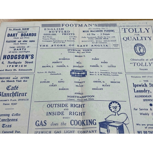 19 - 1948/49 Ipswich Town v Northampton Town. Clean