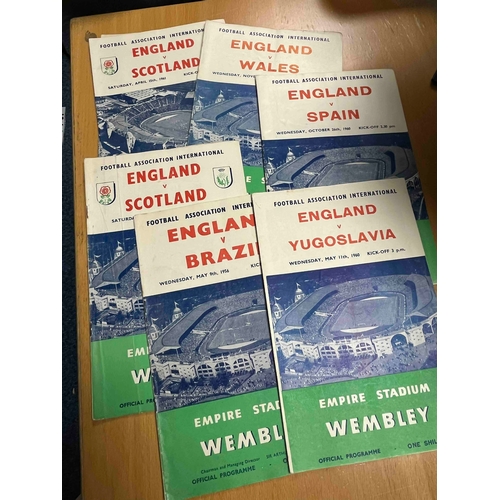 114 - 38 Programmes which include Man United home match from 46/47 (Poor), England Homes from 1958 to 1963... 