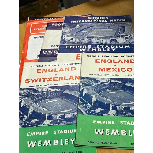 114 - 38 Programmes which include Man United home match from 46/47 (Poor), England Homes from 1958 to 1963... 