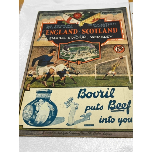 345 - 1932 England v Scotland Programme. Small page tear on pages