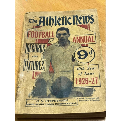 293 - 1926/27 The Athletic News Football Annual, Pocket sized. Red mark on back cover, but in good conditi... 