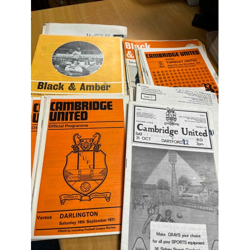 104 - Cambridge United Collection, 8 Pre league homes 64 to 69 (SOF), 134 programmes from 1971 onwards, us... 