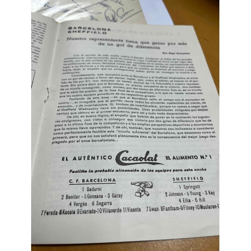 1 - 1961/62 Barcelona v Sheffield Wednesday, Inter Cities Fairs Cup. Home and away Legs, Includes two sh... 