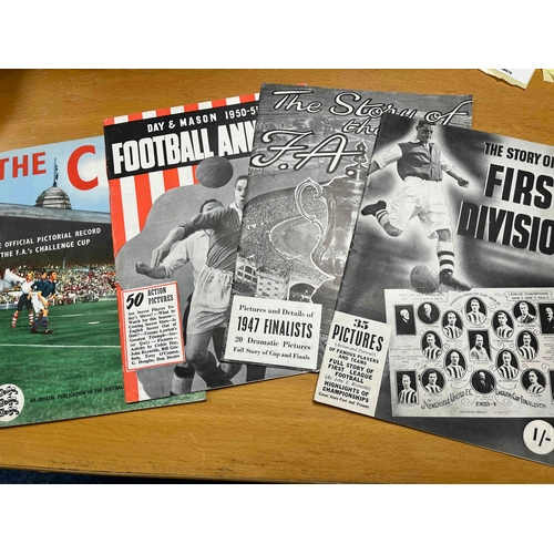 201 - Box of Old items. 8 cards from Star Team of 1961, Soccer Enquire Within by John A Graydon, Soccer Sp... 