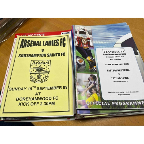 535 - 30+ Ladies Programmes, Mainly Arsenal, but some minor Girls Cup Finals, Various age groups.