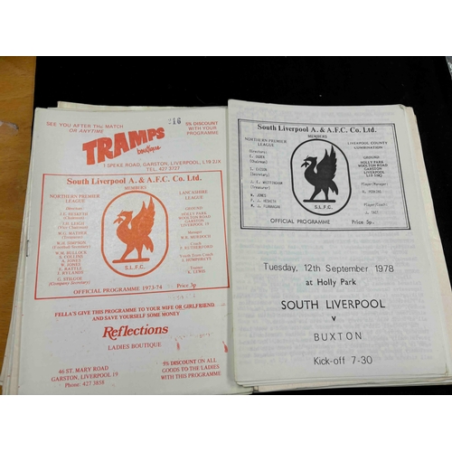 73 - Pack of 83 x  South Liverpool programmes from the 70's. some duplicates, fair to good.