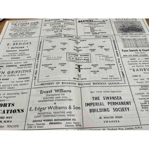 196 - 1949/50 Swansea Town v Hull City, RS. TC