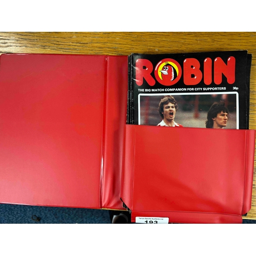 215 - 1980/81 Bristol City Embossed Folder. Complete with home programmes.