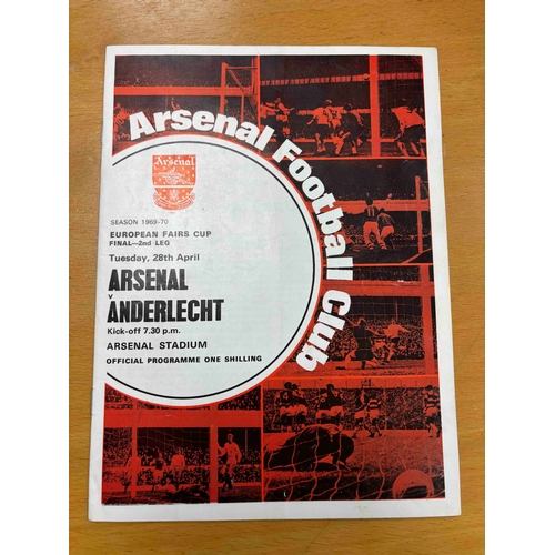 237 - 1969/70 Arsenal v Anderlecht, Fairs cup final, 2nd leg, no writing