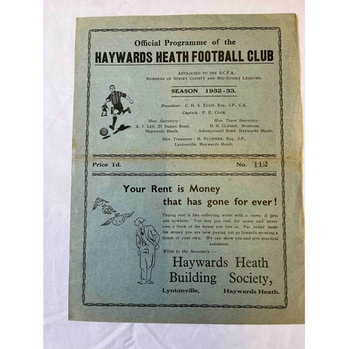 269 - 1932/33 Horsham 'A' v 18th Field Brigade R.A., Sussex intermediate Cup Semi final. Played at Hayward... 