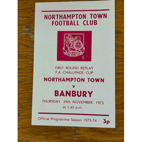 272 - 1973/74 Northampton Town v Banbury FA Cup replay. Played on a Thursday at 1:45pm. S/S one of the rar... 