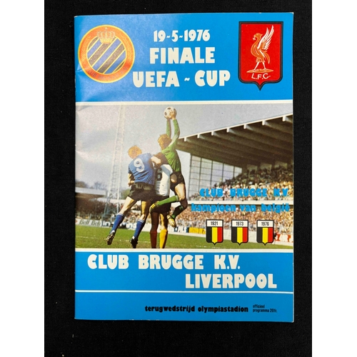 278 - 1976 UEFA Cup Final, Club Brugge v Liverpool, great condition.