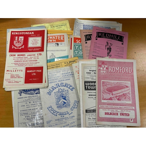 292 - Pack of 50's non league programmes, Includes Cup semi Finals etc. Team include, Ramsgate, Gravesend,... 