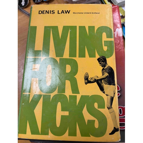 1 - Denis Law signed Book 'Living for Kicks', published by Stanley Paul in 1963.