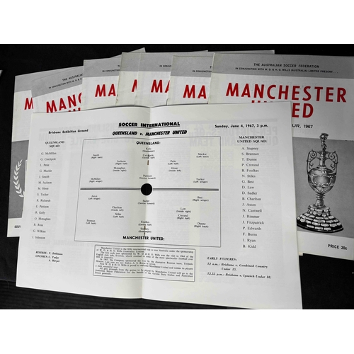 85 - Manchester United, 8 x Australian Tour of 1967 programmes, v Queensland, Sydney X1, Victoria, Northe... 