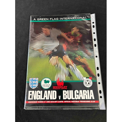 196 - 1996 England v Bulgaria at Wembley, small print run.