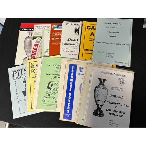 197 - Pack of Sunday Cup Finals, Dated from 1967 onwards, various finals. (40+) some slight duplication