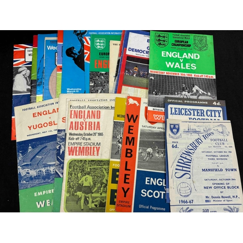 199 - England home matches 1960's, includes 60 v Yugoslavia, 61 v Mexico, 62 v Switzerland, 63 v Ireland, ... 