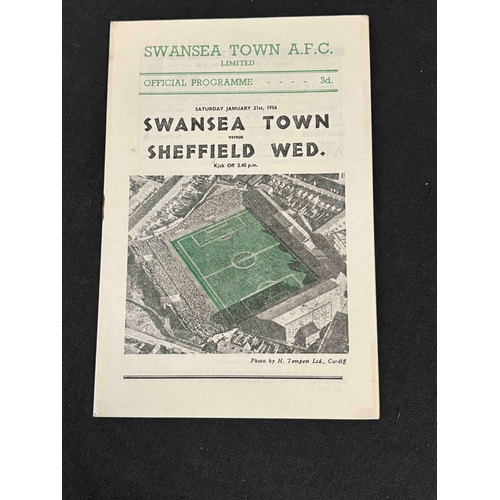 202 - 1955/56 Swansea Town v Sheffield Wednesday. Mint