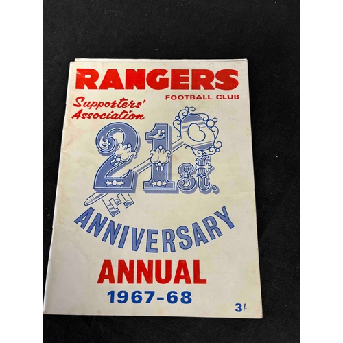 223 - 1967/68 Rangers FC Supporters Association Annual. With poster good.