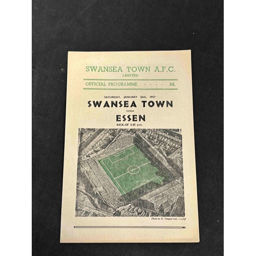 235 - 1957 Swansea Town v Essen, Friendly, Clean