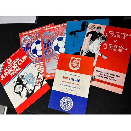 248 - Pack of Scottish programmes, Wales v Scotland U23's 1971, Scottish Amateur Cup Finals, 1979 Crosshou... 