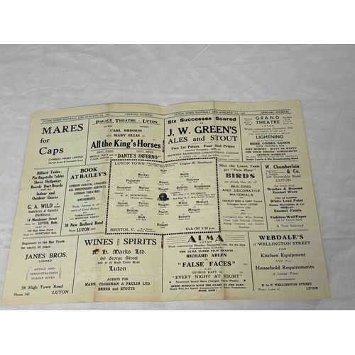 18 - 1935/36 Luton Town v Bristol City, 14/12/35, Slight fold