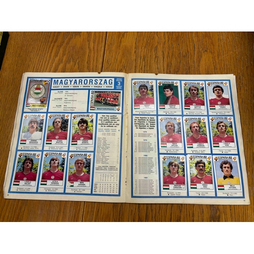 162 - Panini Spain 82 one missing, Damage to cover, rust marks on top of some pages. Slight tears near sta... 