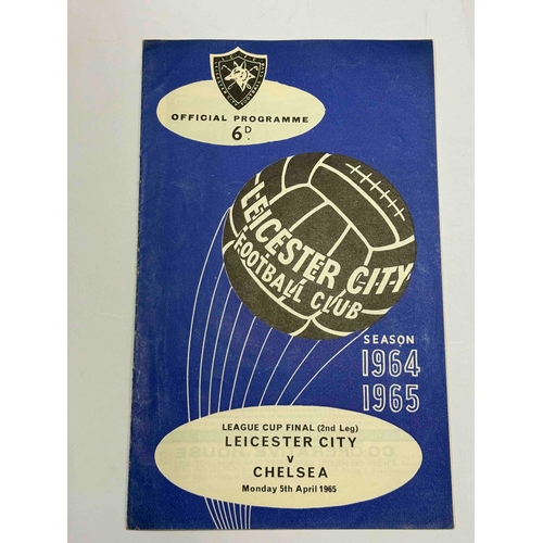 423 - 1964/65 rare Leicester City v Chelsea, League Cup Final, scores noted