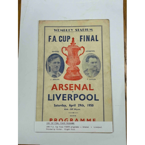 511 - Pirate - 1950 FA Cup Final Programme, Arsenal v Liverpool, Printed by Victor.