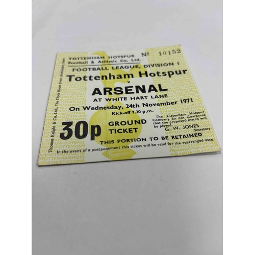 445 - Ticket 1971/72 Tottenham v Arsenal, good condition