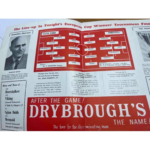 110 - 1962 Cup Winners Cup Final Atletico Madrid v Fiorentina, in Glasgow, Clean