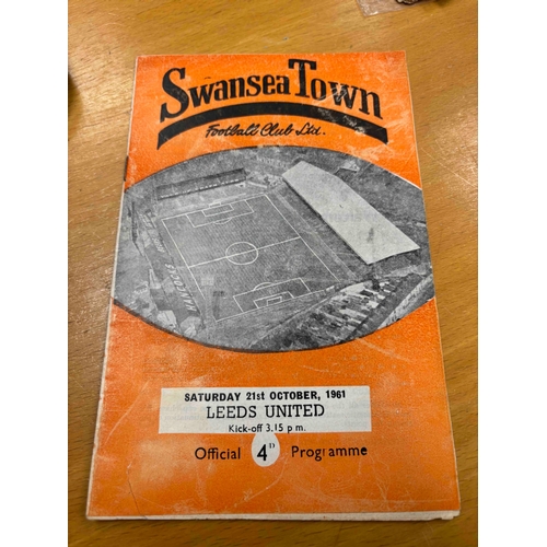 69 - 1961/62 Swansea Town v Leeds United, very clean inside, but cover has discolouration in places. And ... 