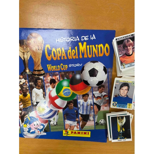 72 - Panini World Cup Story, 1970 - 1990, Complete loose set plus empty Album.