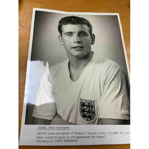 76 - Joe Baker signed England Photo from 62/63, Arsenal & England player 8