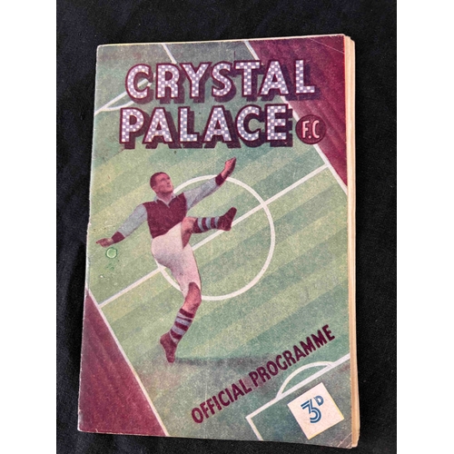 77 - 1949/50 Crystal Palace v Bristol City, great cover. PH Repaired