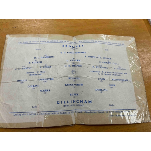 85 - 1949/50 Bromley v Gillingham Kent Senior Cup Final at Maidstone. Previous owner has put a cover over... 