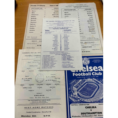 88 - 7 x Southampton Reserves v Chelsea Reserves, Slcr fold TC, @Chelsea 1961/62, 62/63, 63/64, 71/72. @S... 