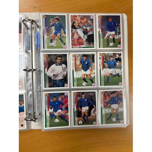 96 - Rare complete World Cup 94 Upper Deck, Complete Card set in Album, 267 Base cards, Inc HS1-10, UD1-3... 
