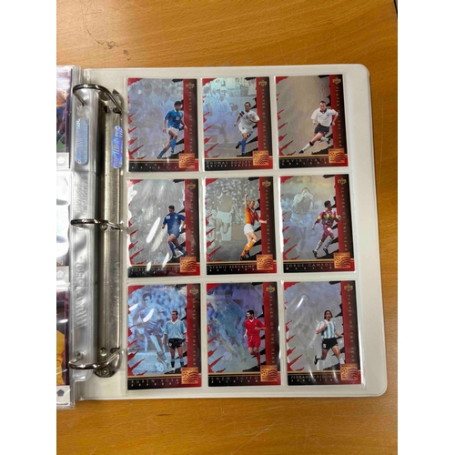 96 - Rare complete World Cup 94 Upper Deck, Complete Card set in Album, 267 Base cards, Inc HS1-10, UD1-3... 