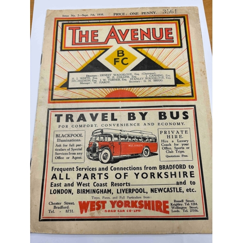 1 - 1935/36 Bradford Park Avenue v Sheffield United, Fold and some half time scores in pencil