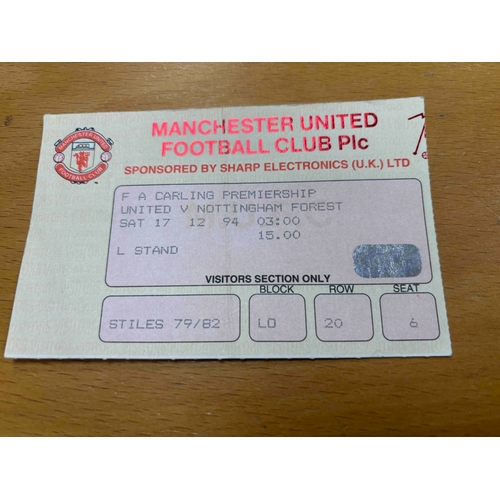 12 - Manchester United Home Ticket v Nottingham Forest 94/95
