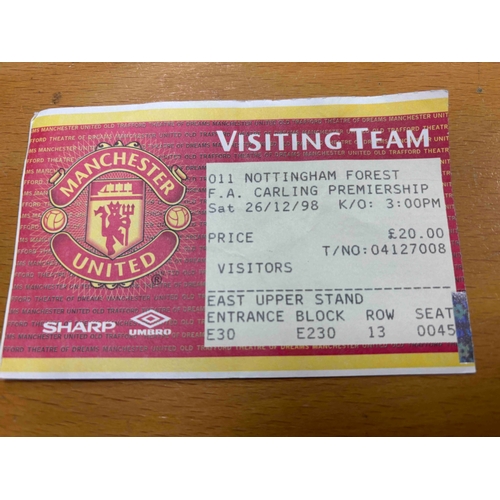 14 - Manchester United Home Ticket v Nottingham Forest 98/99