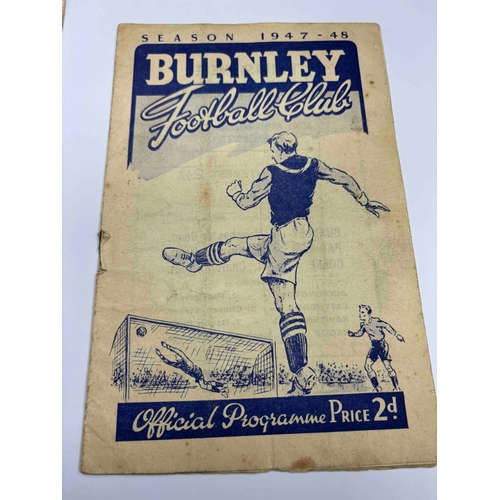 17 - 1947/8 Burnley v Swindon FAC sc sl mks, staple hole